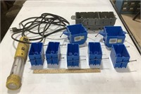 Outlet & switch boxes w/work light