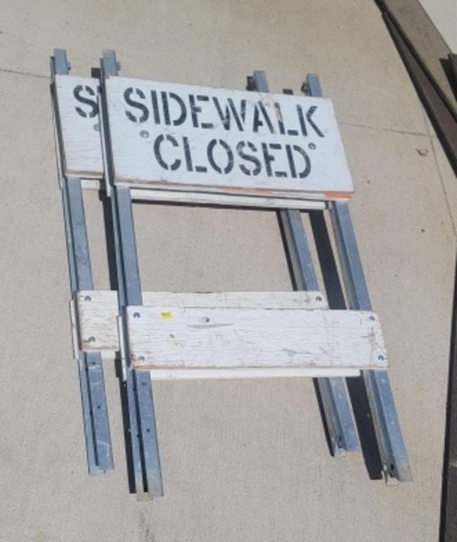 2 "Sidewalk Closed" A frame signs
