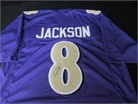 Lamar Jackson signed football jersey COA