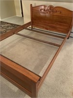 Antique full size bed complete frame