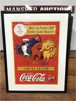 Coca Cola Sydney 2000 Olympics Framed Poster