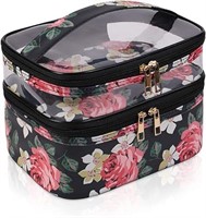 Double-Layer Cosmetic Bag Makeup Bag Toiletry Bag