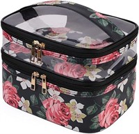 ELCM Makeup Bag Double - Layer Cosmetics Bag Porta