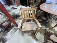 Vintage Wicker Bottom Rocker