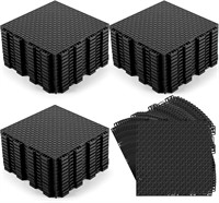 10x10 Interlocking Rubber Floor Tiles Black 50pack