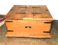 Rustic Pine Storage Coffee Table