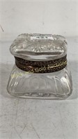 Lead crystal trinket box with lid