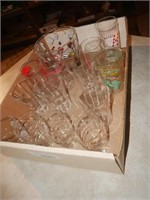 Vintage Bar Glasses, Jelly Glass, Etched Glasses &