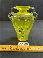 Art Glass Double Handled Vase