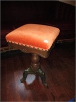 Vintage step stool with ornate feet