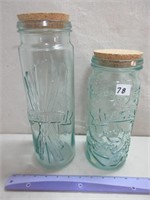 DECORATIVE GLASS CANNISTER JARS