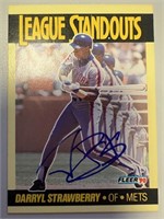 Mets Darryl Strawberry Signed Card with COA