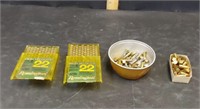 ASSORTED AMMO & 2 FULL BOXES OF REMINGTON 22