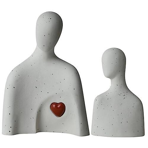 2 Piece Abstract Artist Statue