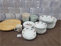 Gibson dishes, lazy susan table, etc