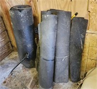 Rolls of roofing paper