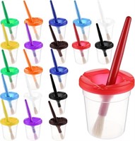 Set of 20 Spill-Proof Paint Cups Paint Brushes