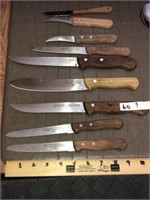 (9) Cotton Belt Kitchen Knives