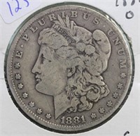 1881 O MORGAN DOLLAR F