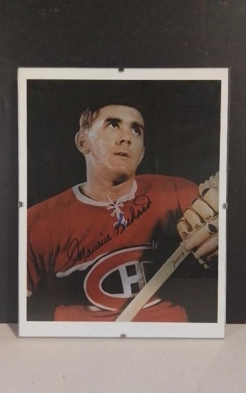 Signed Maurice Richard Photo Montreal Canadiens