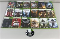 19pc Xbox 360 Video Games w/ COD, Halo, GTA +