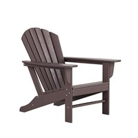 Mason Dark Brown Plastic Outdoor Adirondack Chair