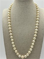 Sterling Silver Fine Hand-Knotted Pearl Necklace