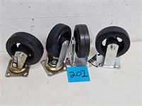 4 Casters for cart - 2 swivel, 2 straight 6" x 2"