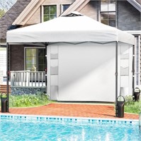 10'x10' Pop Up Canopy Tent With Sidewall And