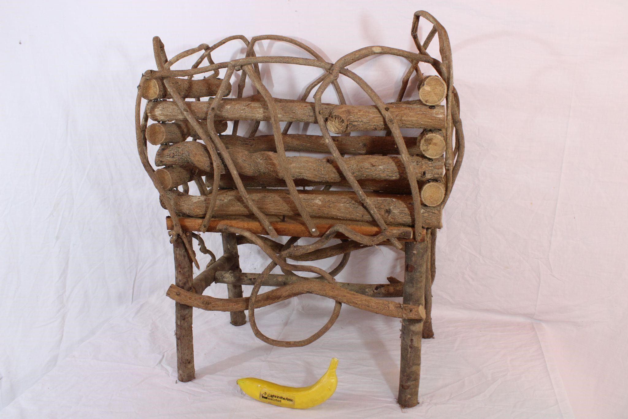 Folk Art Twig Cradle (Or Planter?)