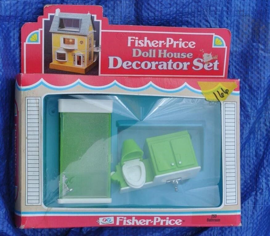 1982 Fisher Price Dollhouse decorator bathroom