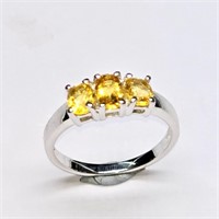Silver Citrine(1.25ct) Ring