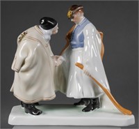 Herend Porcelain Figurine of Two Men