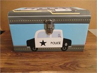 Small Police Trunk w/Pins, Badge, Misc