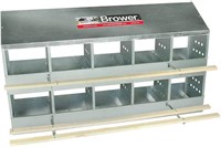 Brower 410B 10-Hole Poultry Nest , Gray