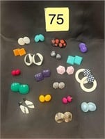 80's Earrings Lot with Polka Dots