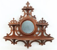 Circa 1880 Victorian Walnut Shelf with Mirror
