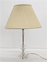 CLEAR RESIN TABLE LAMP - 20.5" TALL - WORKS