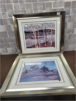 2 Art pieces with paperwork. Limited prints