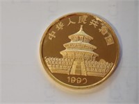 1990 China One Ounce .999 Gold Coin