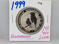 1999 1oz .999 Silver Kookaburra $1