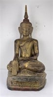 Antique Myanmar Burma Wood Buddha Figure