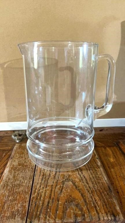 Nice etched glass pitcher