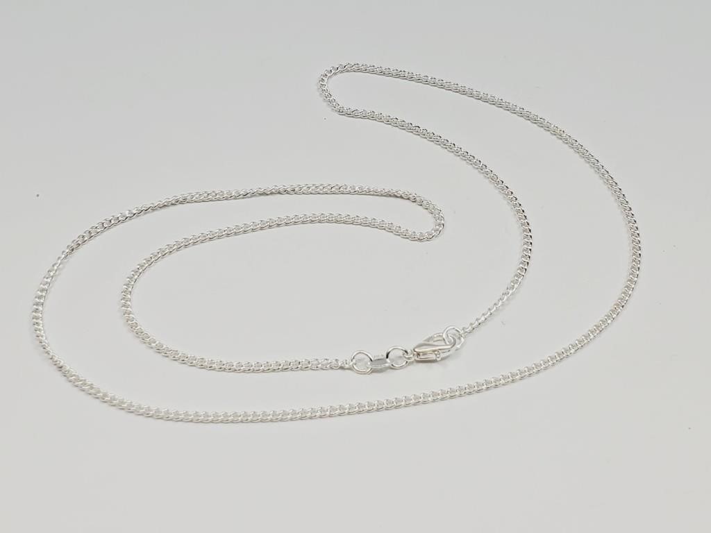 Silver Chain Necklace 20" long Stamped 925