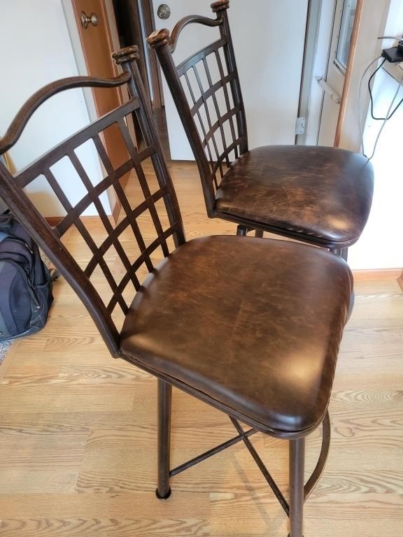 Pair of High Bar Stools Chairs