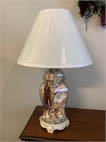Glass Lamp Filled with Seashells