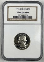 1976-S Silver Drummer 25c NGC PF68 Cameo