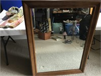 Large Wooden Hall Mirror