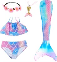 SEALED-LAODOM Mermaid Tail Bikini for Girls