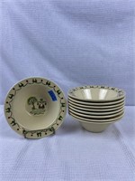 9pc Poppytrail soup bowls